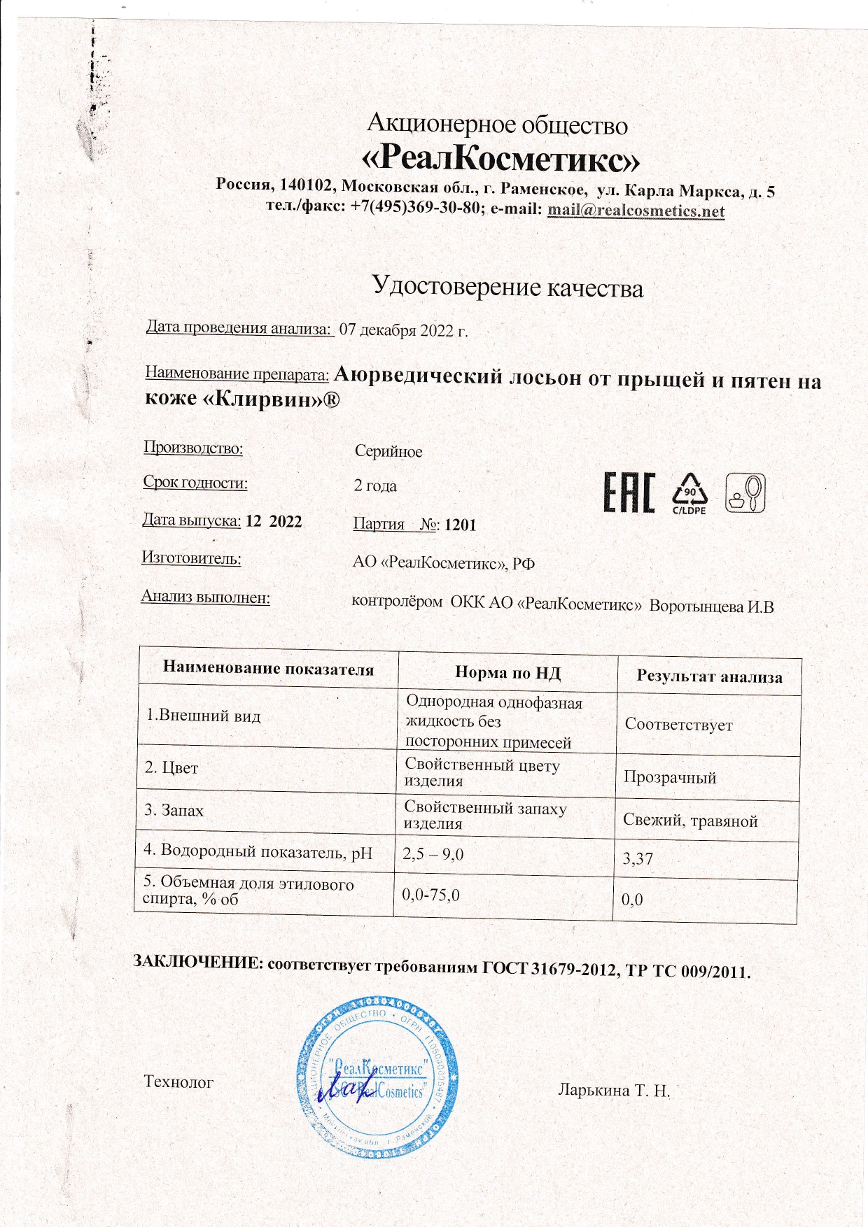 Паспорт №1220221201